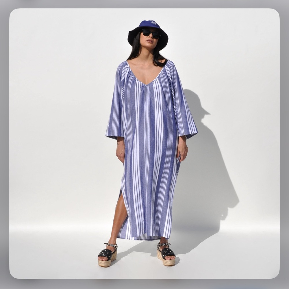MARA HOFFMAN LUZ COVER UP - NAVY MULTI